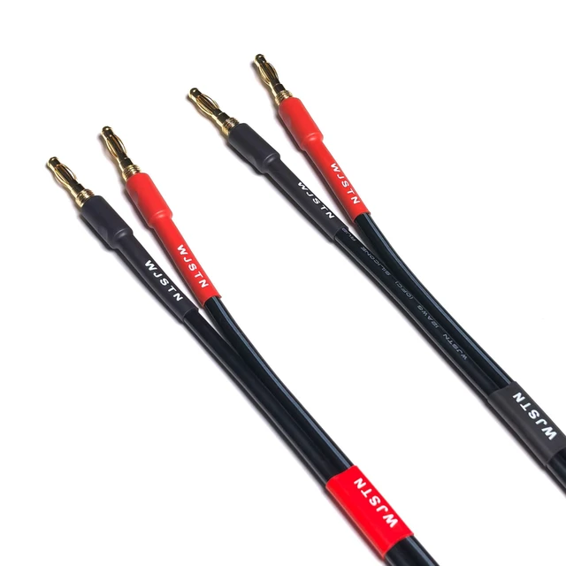 Alt view image 6 of 7 - Banana Plug to Banana Plug Speaker Cable, 12awg tinned Oxygen Free Copper (OFC) Silicone Rubber Cable (3FT)