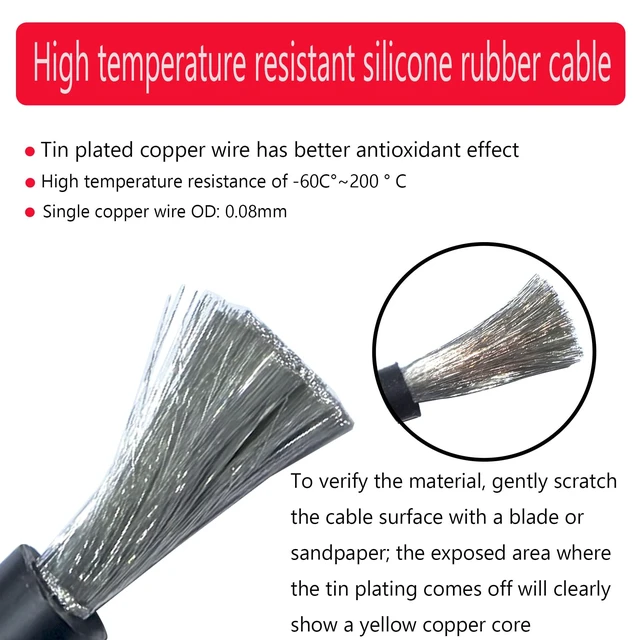 Alt view image 7 of 7 - Banana Plug to Banana Plug Speaker Cable, 12awg tinned Oxygen Free Copper (OFC) Silicone Rubber Cable (3FT)
