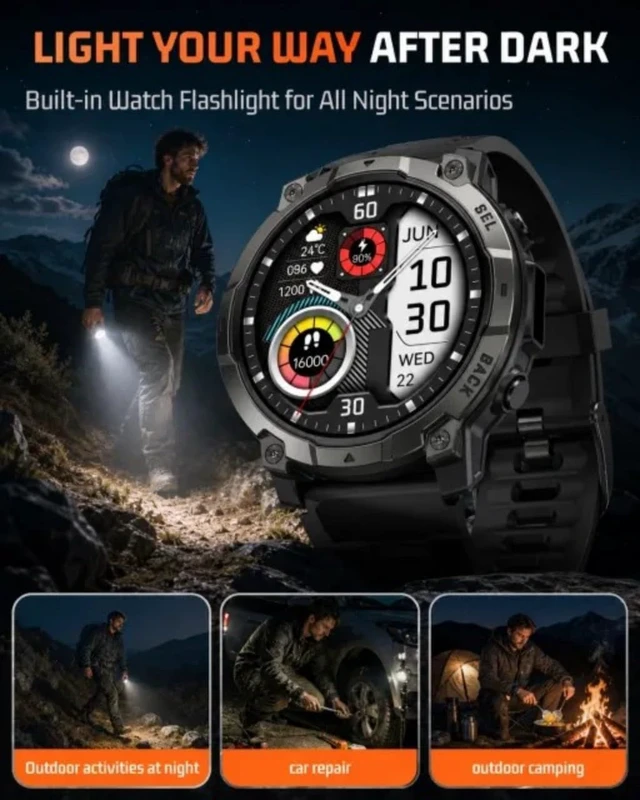 Alt view image 3 of 7 - Mens Smart Watch - Bluetooth Calling, IP68, 24/7 Sleep Monitor, Fitness Step Tracker, 110 Sports Modes, for Android iOS (Jet Black, 1.51)