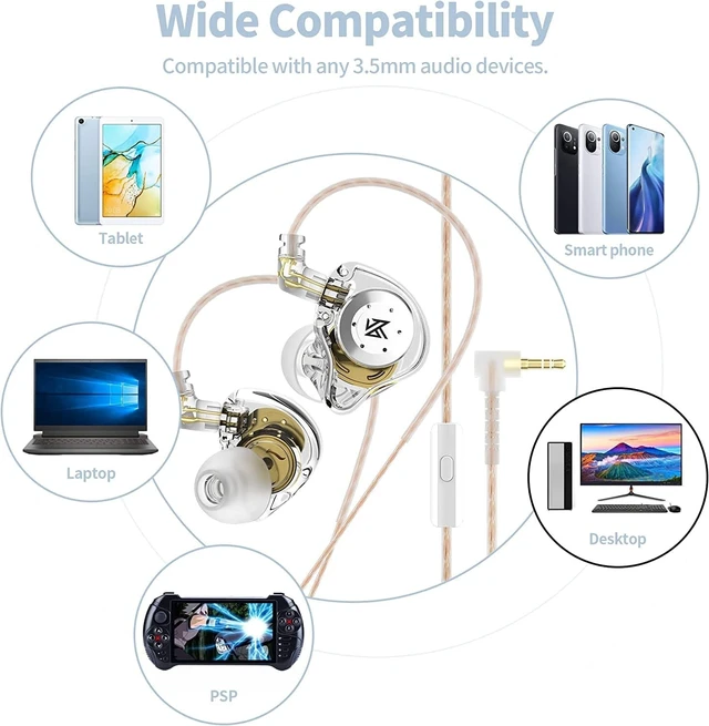 Alt view image 7 of 7 - KZ EDX PRO Wired Earbuds Earphones in Ear Monitor 1DD Wired Ear Buds HiFi Deep Bass with 1DD New 10mm Dynamic Driver Over Ear Headset with Detachable Cable