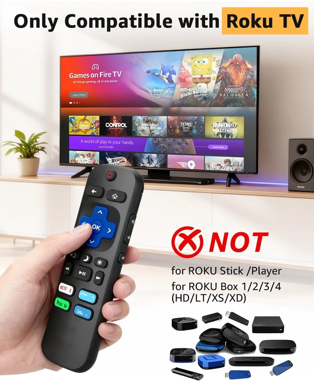 Alt view image 2 of 7 - 4 Packs Replacement Remote Only for Roku TV, Obsidian Black&Glacier White Compatible with All TCL/Hisense/Onn/Sharp/Philips / (Not for Roku Stick, Box or Speaker)