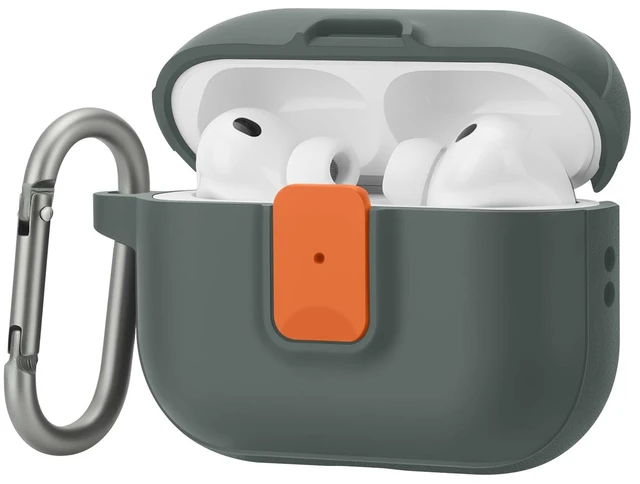 Main image of Case for AirPods Pro 3 (2025) with Security Locking, A-Green Orange for Apple AirPod Pro 3/AirPod 5/4 Case with Security Locking, Compatible with MagSafe, Full Rugged Protective Cover
