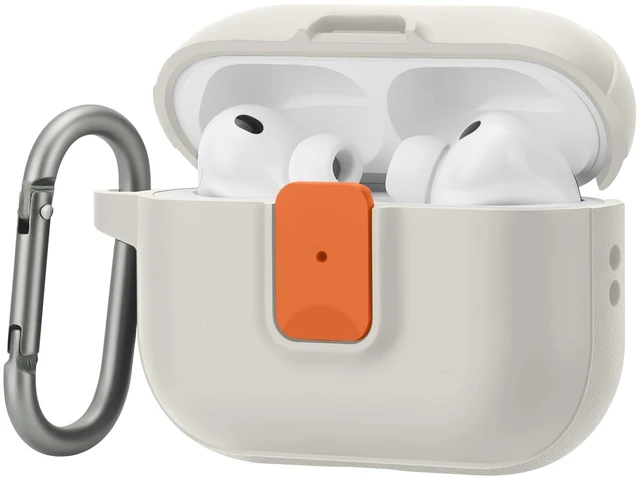Main image of Case for AirPods Pro 3 (2025) with Security Locking, Starlight Orange for Apple AirPod Pro 3/AirPod 5/4 Case with Security Locking, Compatible with MagSafe, Full Rugged Protective Cover