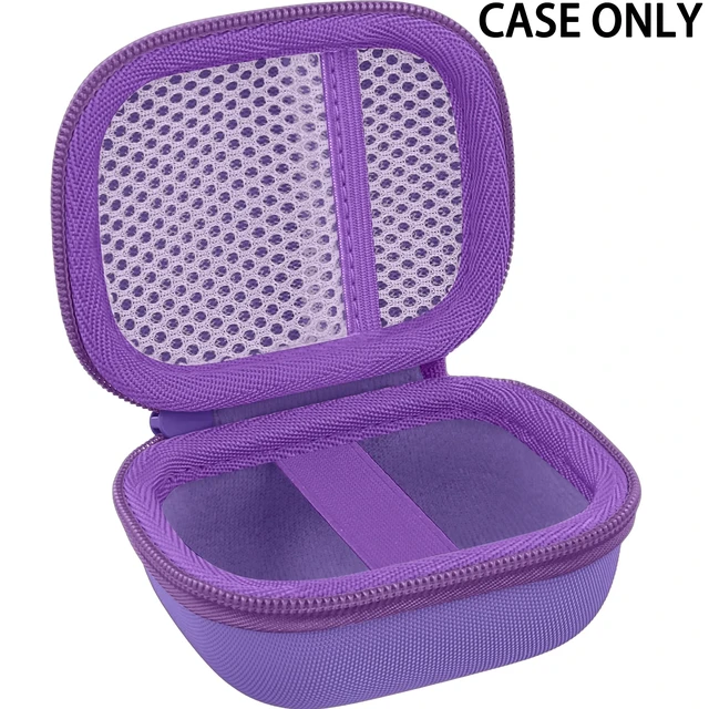 Alt view image 4 of 7 - Hard Case for Beats Powerbeats Pro 2 with Carabiner Clip, Purple Travel Storage, Space For Earbuds And Accessories, Soft Lining, Protective Exterior