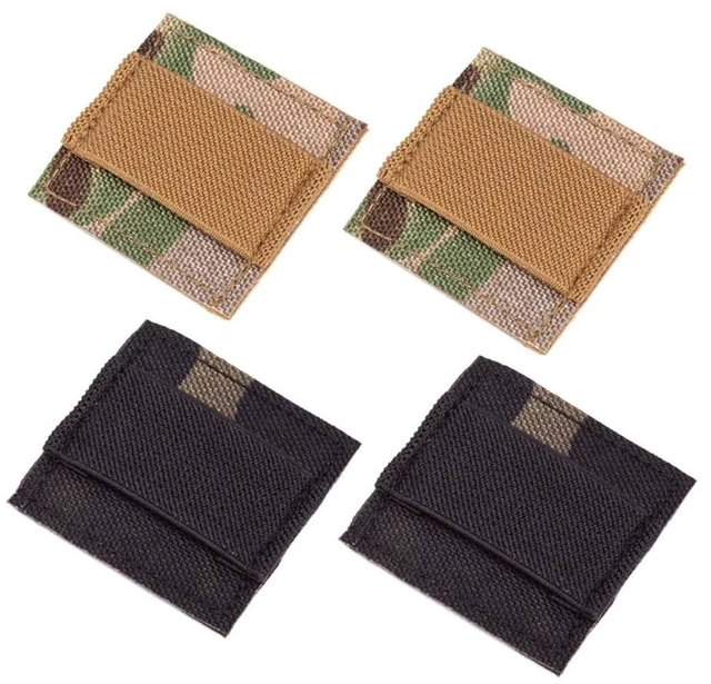 Main image of Tactical Headphone Cable Storage Board Fastening Cable Ties Strap for Helmet Headset Walkie-Talkie Wire Hook and Loop Sticker 4 Packs Camu