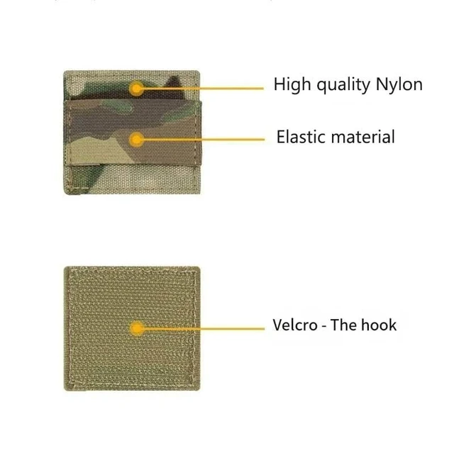 Alt view image 4 of 6 - Tactical Headphone Cable Storage Board Fastening Cable Ties Strap for Helmet Headset Walkie-Talkie Wire Hook and Loop Sticker 4 Packs Camu