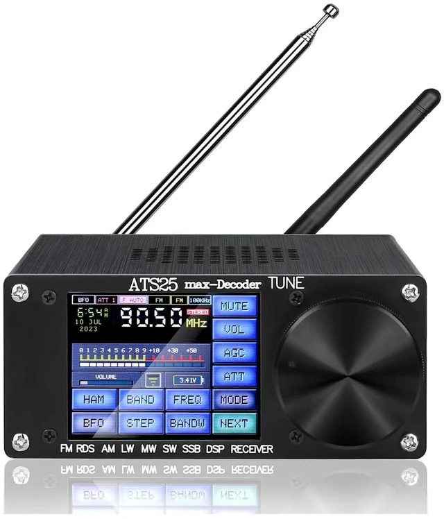 Main image of SI4732 ATS-25 max-Decoder Full-Band Radio Receiver, Built-in Morse Code and Digital Communication decoder Support CW RTTY FT4 FT8 LSB SW4.17 Version