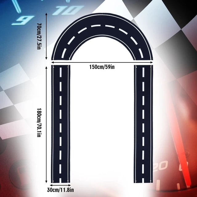 Alt view image 2 of 6 - Race Track Arch Banner Racing Themed Door Hanging Decoration Race Themed Birthday Banner, Photography Backdrop for Classroom Doorbirthday Baby Shower Supplies