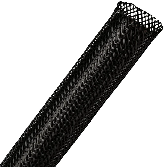 Main image of 100ft 1/2 inch PET Expandable Braided Cable Sleeve Black Wire Loom for Automotive, Audio, Video, Home Theater & Office Cable Management (Black, 1/2inch-100ft)