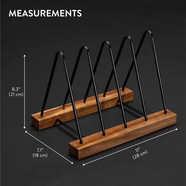 Alt view image 5 of 7 - Vinyl Acacia Wood Record Storage - LP Holder with Scratch-Resistant Base - Album Collection Display Stand - Easy-Assemble Organizer Rack for Records - Holds 30-40 LPs