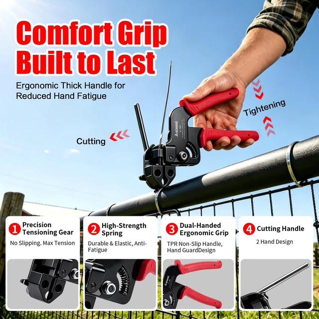Alt view image 3 of 7 - Metal Zip Ties Tool KitWith 200pcs 304 Stainless Steel Zip Ties Heavy Duty Includes Metal Zip Ties and Metal Cable Tie Gun For Fastening and Cutting Cable Ties, for Fence Exhaust Pipe Farm Outdoor