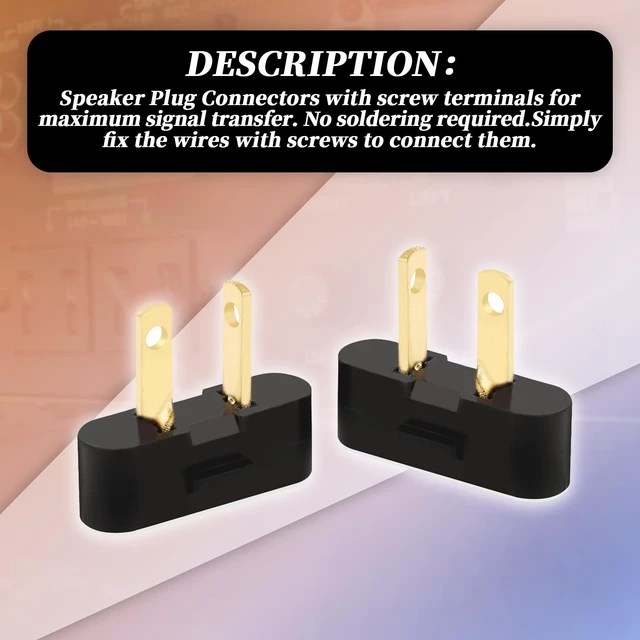 Alt view image 5 of 7 - 2Pcs Speaker Plug Connectors,Plug and Play Fit for Pioneer Speaker SX-525 SX-626 SX-727 SX-828 SX-990 SX-1000,Screw Terminal Design,Fast Speaker Wire Connection (2)