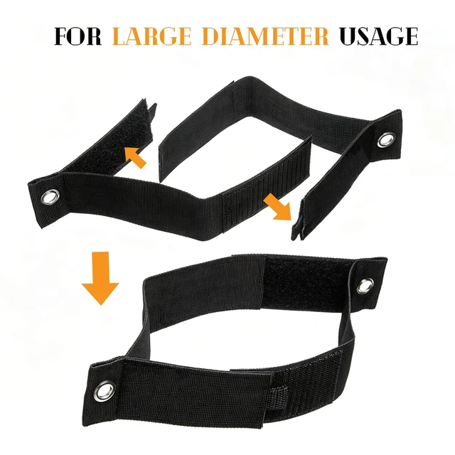 Alt view image 4 of 7 - 6 PCS Extension Cord Holder, Extension Cord Strap, Cable Organizer Straps for Cords Hoses, Heavy Duty Cord Wrap Keeper with Grommet for Hanging, Suitable for Cords (L)