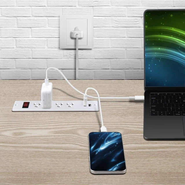 Alt view image 5 of 5 - USB Power Strip Recessed Power Socket Mountable Outlet Extender Multiple Protection 4 Outlet 2 USB Built in Conference Desk Workbench