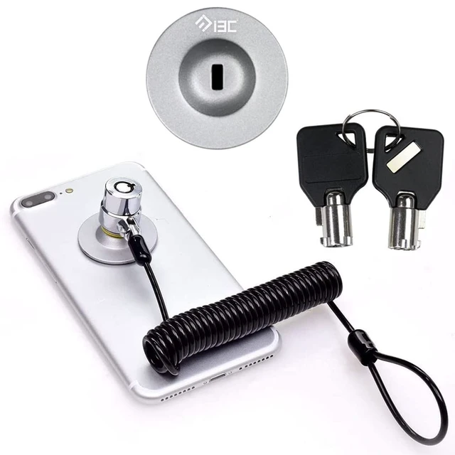 Alt view image 2 of 7 - Laptop Cable Lock Retractable Hardware Security Cable Lock with Anchor Plate Compatible with Laptop, Smart Phone, Tablet, and Other Electronic Products (Silver 2pack)