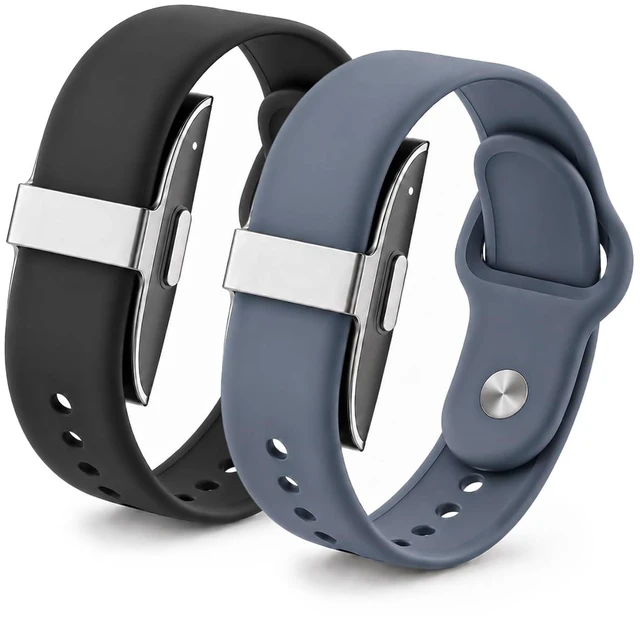 Main image of 2 Pack Silicone for Hume Band Replacement Strap for Hume Band 1.0 Men Women Water-Resistant Wristband for Hume Health Band 1.0, Soft Smooth Waterproof Adjustable Sport Strap, Pin-and-Tuck closure