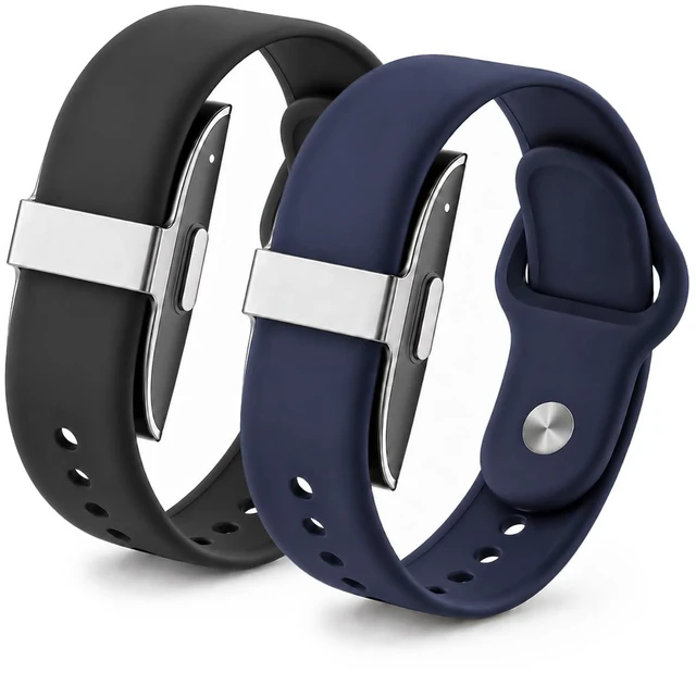 Main image of 2 Pack Silicone for Hume Band Replacement Strap for Hume Band 1.0 Men Women Water-Resistant Wristband for Hume Health Band 1.0, Soft Smooth Waterproof Adjustable Sport Strap, Pin-and-Tuck closure
