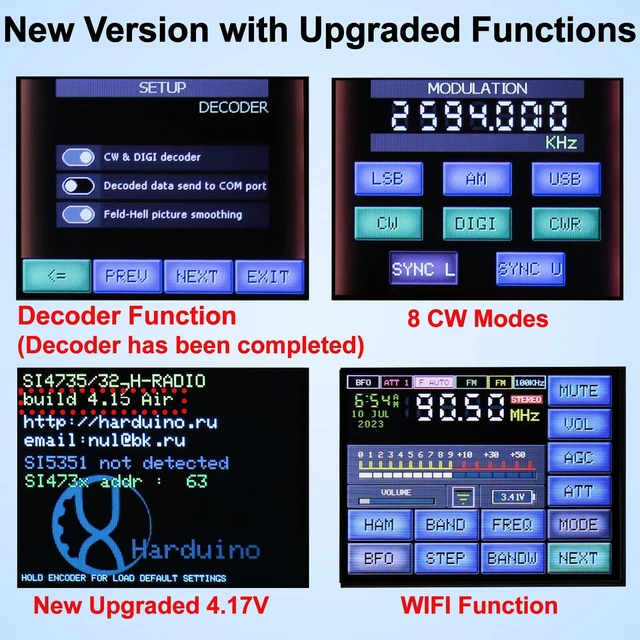 Alt view image 5 of 7 - SI4732 ATS-25 max-Decoder Full-Band Radio Receiver, Built-in Morse Code and Digital Communication decoder Support CW RTTY FT4 FT8 LSB SW4.17 Version