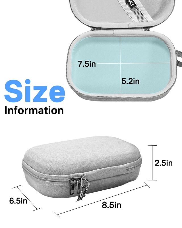 Alt view image 6 of 7 - Hard Storage Case Compatible with Bose QuietComfort, QC 45, QC45 SE, QC 35,QC 35 II, QC SE Headphones, Travel Carrying Bag. (Case Only)-Gray(Gray Lining)