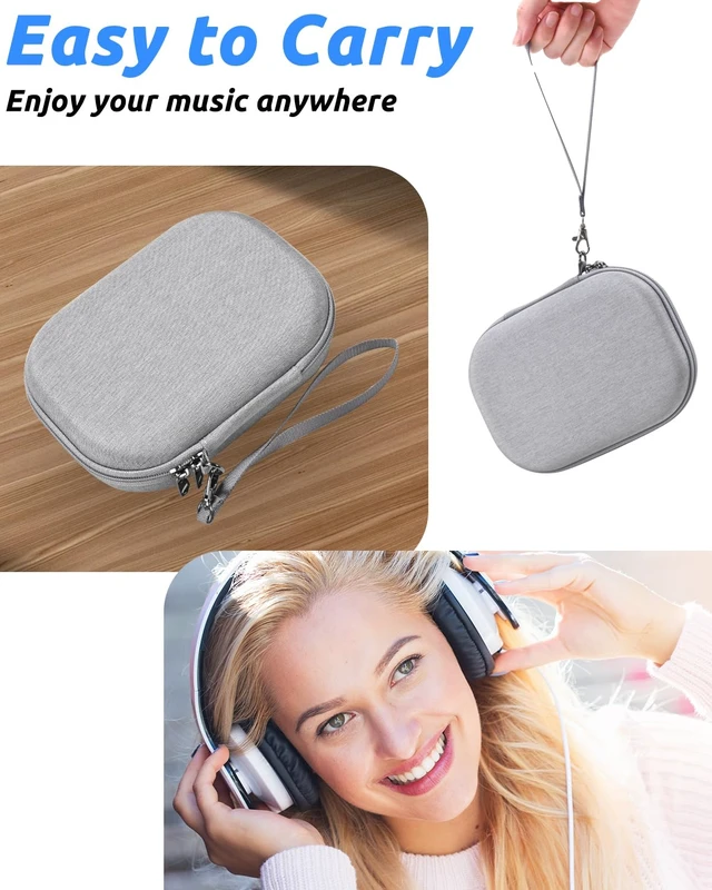 Alt view image 7 of 7 - Hard Storage Case Compatible with Bose QuietComfort, QC 45, QC45 SE, QC 35,QC 35 II, QC SE Headphones, Travel Carrying Bag. (Case Only)-Gray(Gray Lining)