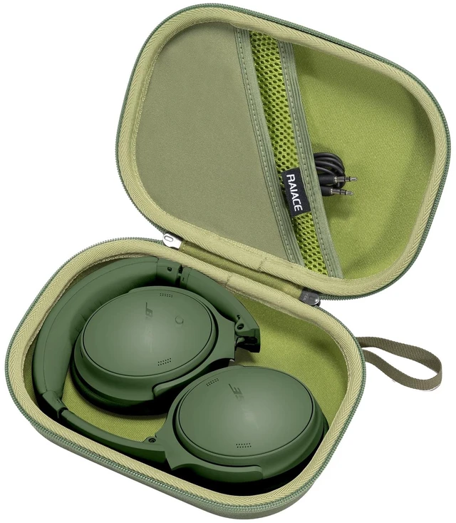 Main image of Hard Storage Case Compatible with Bose QuietComfort, QC 45, QC45 SE, QC 35,QC 35 II, QC SE Headphones, Travel Carrying Bag. (Case Only)-Green