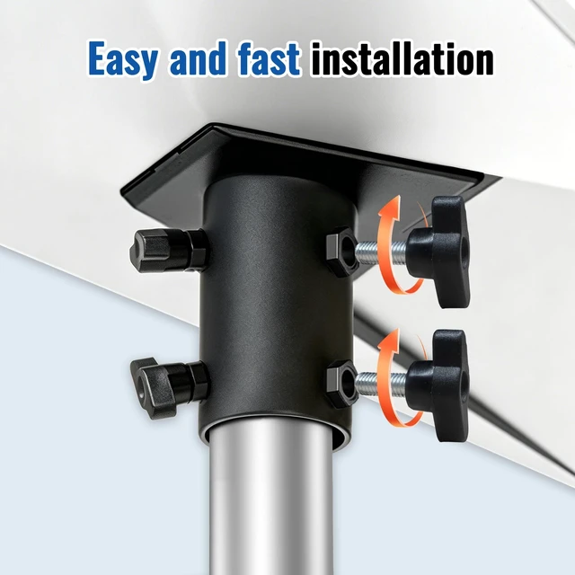 Alt view image 4 of 7 - Pipe Adapter Wall Pole Mount for Starlink Gen 3/4/4X,Pole Mount Adapter kit for Roof & Outdoor for Starlink Standard Dish V3,for 1.1-2.1in (28-54mm) Pipe