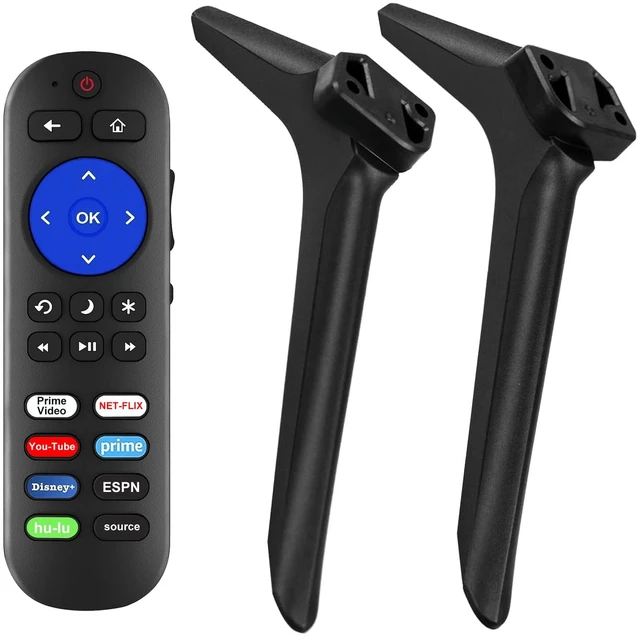 Main image of TV Legs for Hisense TV Stand with Remote Compatible with Hisense Roku TV & Roku Players, Not for All, Base Stand for Hisense TV with Remote & Screws