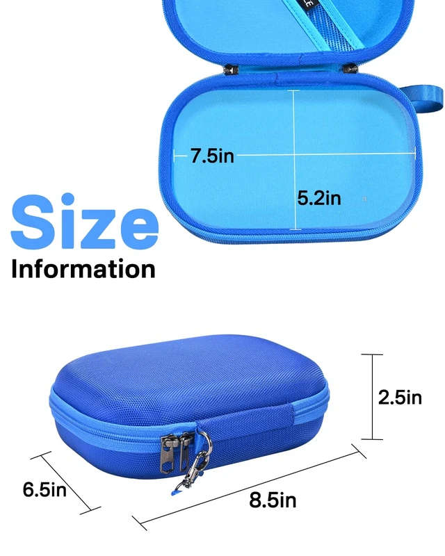 Alt view image 6 of 7 - Hard Storage Case Compatible with Bose QuietComfort, QC 45, QC45 SE, QC 35,QC 35 II, QC SE Headphones, Travel Carrying Bag. (Case Only)-Blue