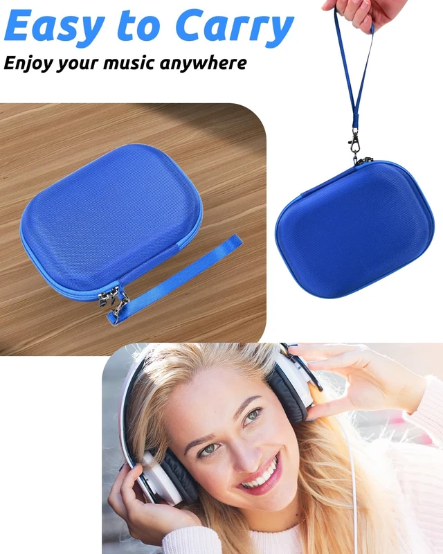 Alt view image 7 of 7 - Hard Storage Case Compatible with Bose QuietComfort, QC 45, QC45 SE, QC 35,QC 35 II, QC SE Headphones, Travel Carrying Bag. (Case Only)-Blue