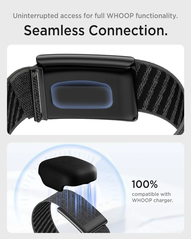 Alt view image 5 of 7 - Nylon Band for Whoop 5.0 Band Peak, One & Life MG Soft Stretchy Breathable Superknit Nylon Adjustable Strap Replacement Wristband for Whoop Band 5.0 & MG for Men Women NOT for Gen 4