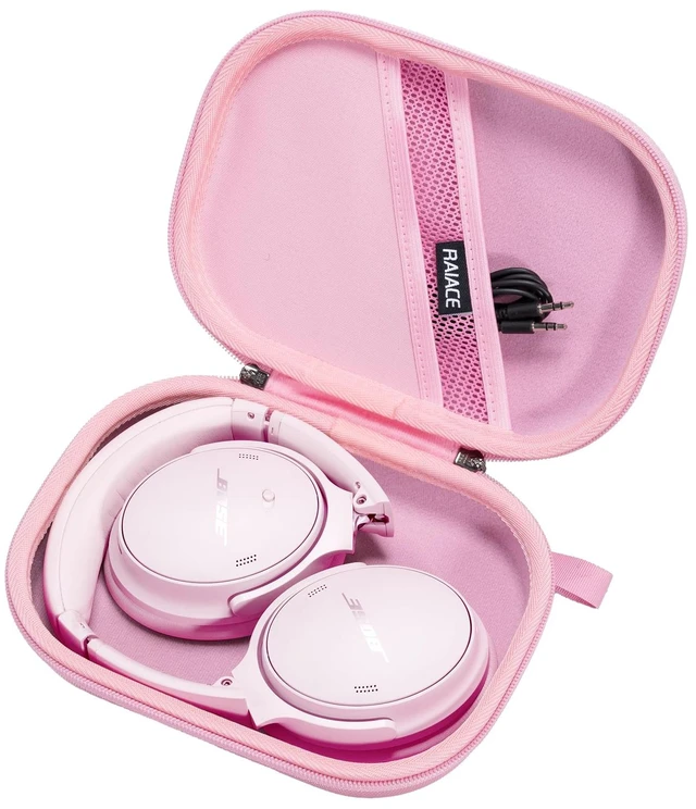 Main image of Hard Storage Case Compatible with Bose QuietComfort, QC 45, QC45 SE, QC 35,QC 35 II, QC SE Headphones, Travel Carrying Bag. (Case Only)-Pink