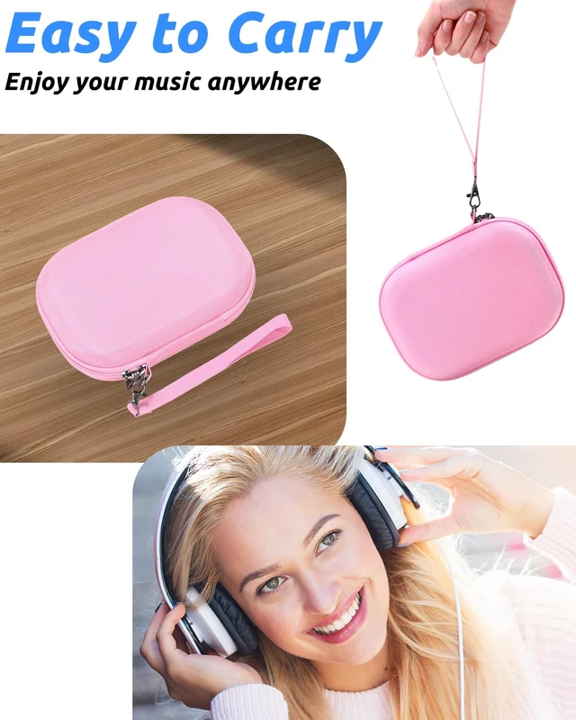 Alt view image 7 of 7 - Hard Storage Case Compatible with Bose QuietComfort, QC 45, QC45 SE, QC 35,QC 35 II, QC SE Headphones, Travel Carrying Bag. (Case Only)-Pink