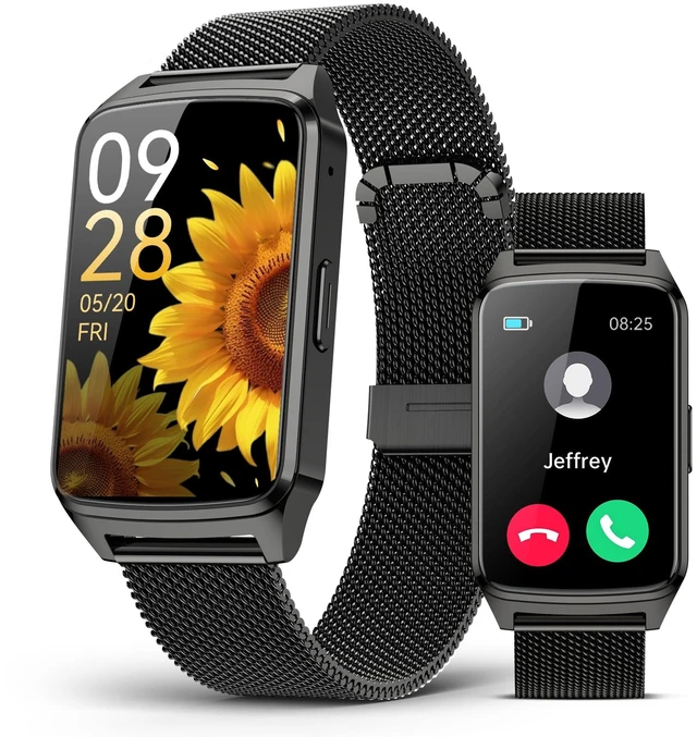 Main image of Fitness Activity Tracker for Women Men with Step Counter, Calorie/Distance/Sleep Monitor, IP68 Waterproof for Android iPhone, Silicone Smart Watch Smartwatch with 110+ Sport Modes (Black)
