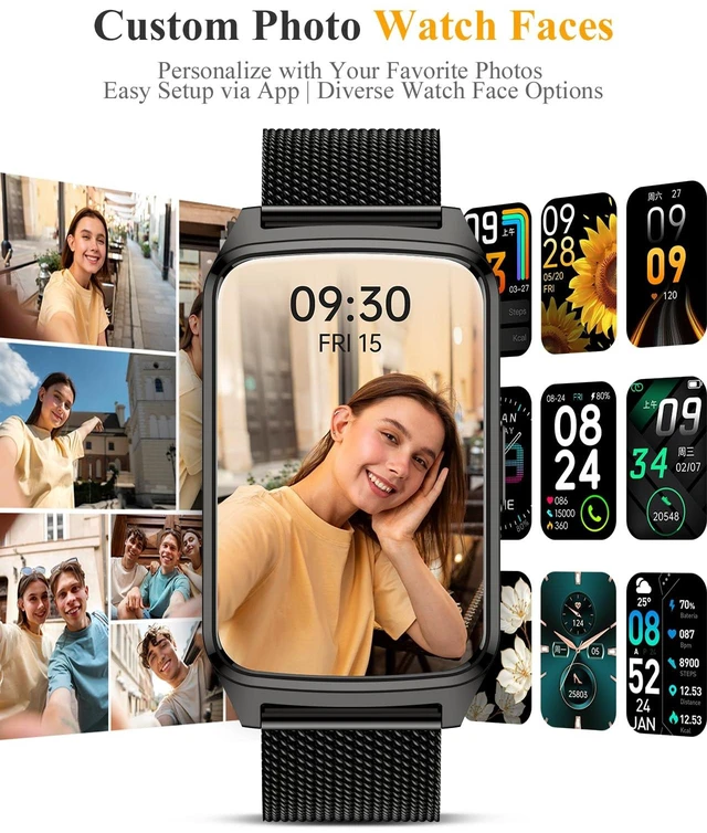 Alt view image 5 of 7 - Fitness Activity Tracker for Women Men with Step Counter, Calorie/Distance/Sleep Monitor, IP68 Waterproof for Android iPhone, Silicone Smart Watch Smartwatch with 110+ Sport Modes (Black)