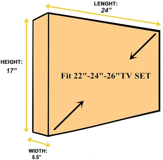 Alt view image 7 of 7 - Outdoor 22"-24"-26" TV Set Cover,Scratch Resistant Liner Protect LED Screen Best-Compatible with Standard Mounts and Stands (American Flag)