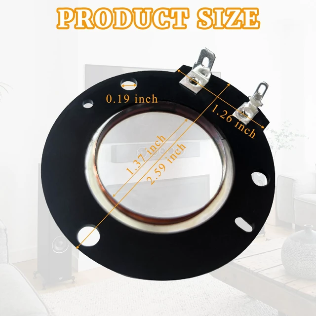 Alt view image 2 of 7 - Replacement Diaphragm Fit for Alto Professional Neo Driver TS308 TS-310 TS315 P/N HG00640 Neodymium Driver Speakers Quick-Disconnect Terminals Improved Sound Quality 8 OHM Impedance