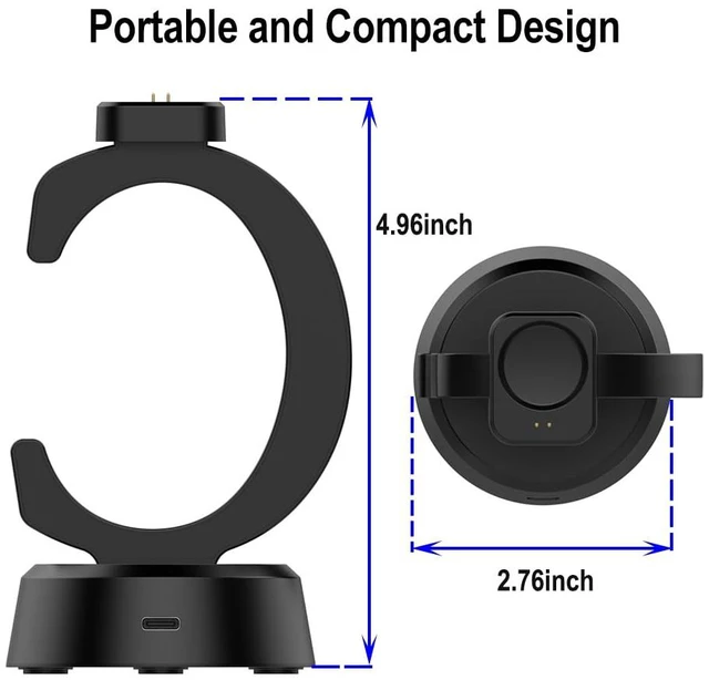 Alt view image 5 of 7 - Charging Dock for Amazfit T-Rex 3/Helio Strap/Balance Smartwatches Charger for Amazfit T-Rex 3/T-Rex 3 Pro/Helio Strap/Balance/Balance 2/Active Max/T-Rex Ultra 2/Active 3 Premium/Cheetah 2 Pro