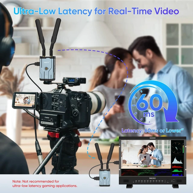 Alt view image 5 of 7 - Wireless HDMI Transmitter and Receiver,500m(1640ft) Wireless HDMI Extender with Loop Out, 5.8GHz 1080P for Streaming from DSLR,Laptop,Netflix,YouTube to TV/Projector, Up to 6 RXs (DT263W-C RX ONLY)