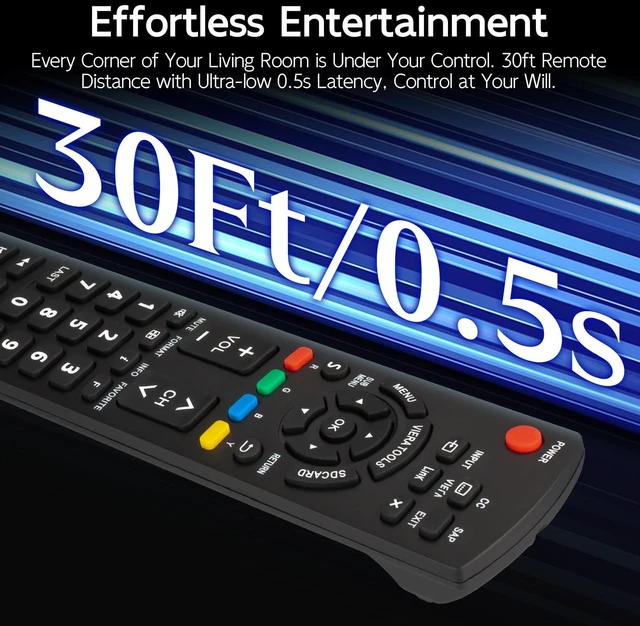 Alt view image 5 of 7 - N2QAYB000485 Remote Control for Panasonic Tv Remote Replacement, Replace Panasonic Tv Remote Compatible with LCD LED Plasma Viera TVs TC-42LD24 TC-42LS24 TC-42PS14 TC-54PS14 TH-32LRU5 TH-42LRU50