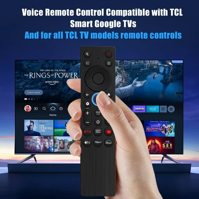 Alt view image 6 of 7 - (No Backlight) RC923A FMB1 Voice Remote Control Replacement for TCL Google TV Remote Control,Compatible with TCL QD-Mini LED 4K UHD 50/55/65/75/85 QM5K,QM6K,QM7K,G0401-000267 Google Smart TV Series