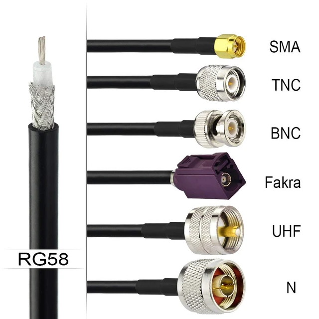 Alt view image 3 of 7 - RG58 Coaxial Cable 50 Ohm Coax Cable 20 Feet (6.09 Meters)