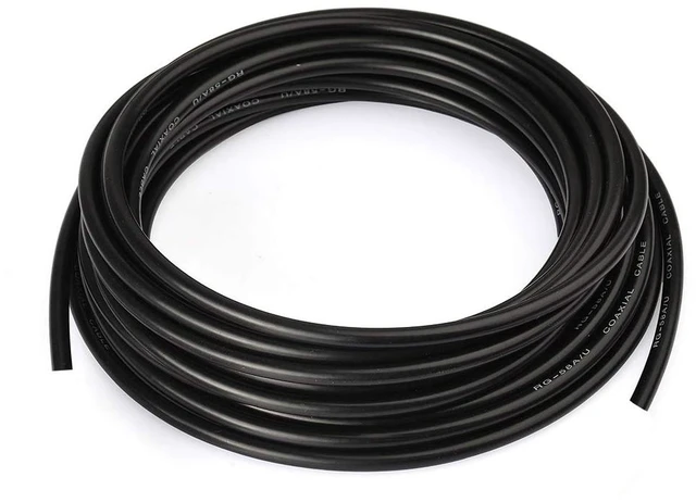 Alt view image 7 of 7 - RG58 Coaxial Cable 50 Ohm Coax Cable 20 Feet (6.09 Meters)