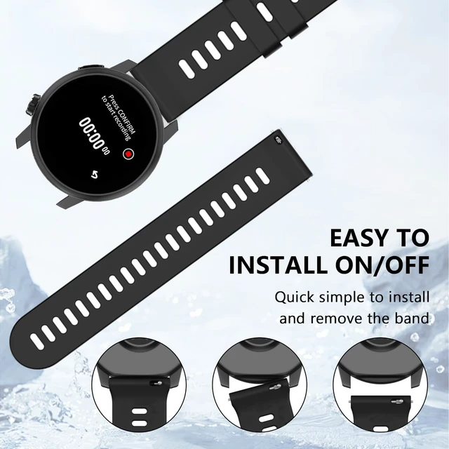 Alt view image 7 of 7 - 4 Pack Silicone Bands Compatible with Amazfit Active Max/Balance 2/Bip 5/6,Amazfit GTR 3/2/4/GTR 47mm Smart Watch,22mm Quick Release Silicone Replacement Wristband Sport Band for Men Women