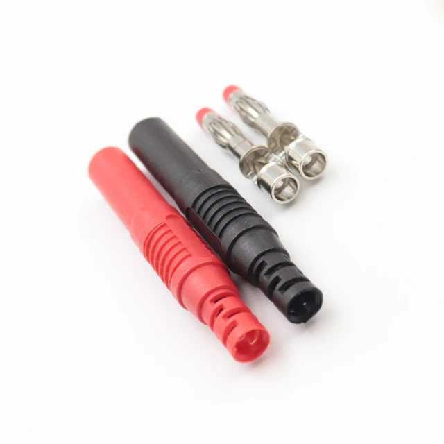 Alt view image 5 of 6 - 10Pcs Insulated Safety Straight Seal Protection Shrouded 4mm Banana Plugs Solder DIY Banana Plug Connectors for Multimeter Test Leads Ends Probes Adapters