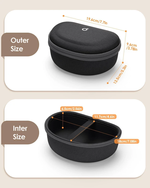 Alt view image 5 of 7 - Hard Headphone Case for Beats/Skullcandy/JBL Tune/Bose/JLab/BERIBES/TOZO for Over-Ear Foldable Headphones, Upgraded Splashproof, Headset Universal Travel Organizer Bag