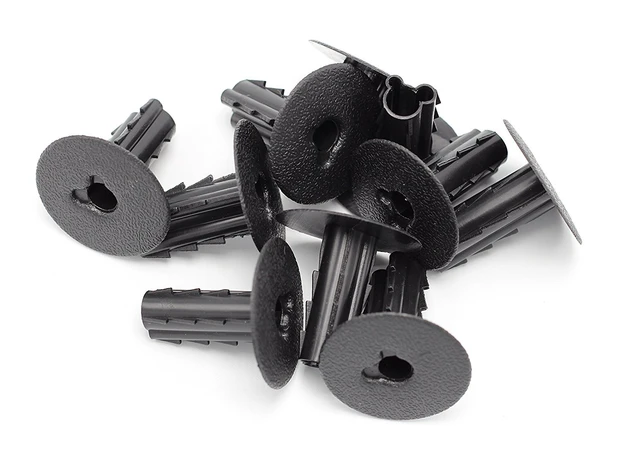 Alt view image 4 of 5 - Single Feed-Through Bushing for RG6 Coaxial Cable Indoor/Outdoor Cable Passthrough/Cover for Walls, Cabinets - Feed-Thru Grommet Replaces Coax Wallplate - Black, 100 PCS