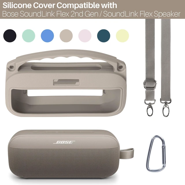 Alt view image 2 of 7 - 2nd Gen Silicone Cover Compatible with Bose SoundLink Flex 2nd Gen/Bose SoundLink Flex Portable Speaker (Sandstone Cover)