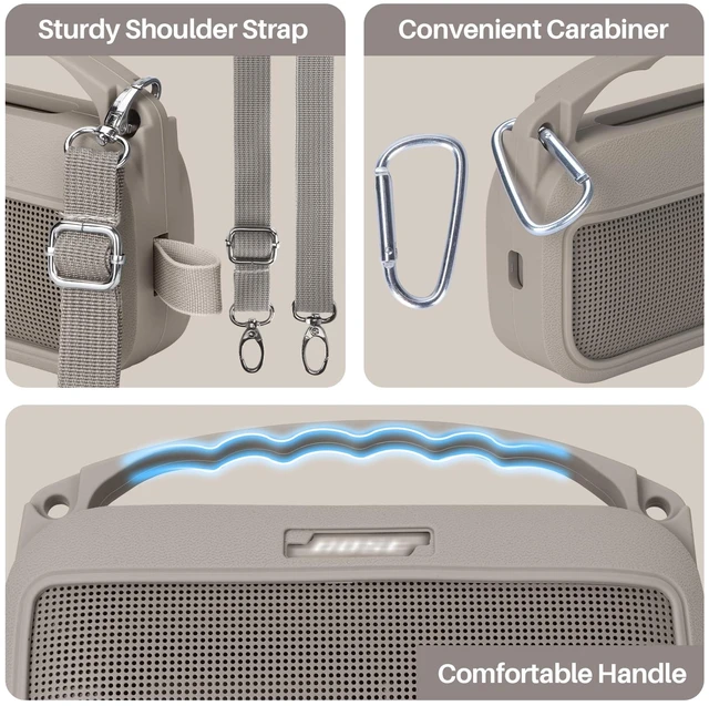Alt view image 5 of 7 - 2nd Gen Silicone Cover Compatible with Bose SoundLink Flex 2nd Gen/Bose SoundLink Flex Portable Speaker (Sandstone Cover)