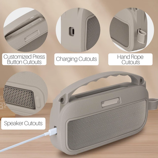 Alt view image 4 of 7 - 2nd Gen Silicone Cover Compatible with Bose SoundLink Flex 2nd Gen/Bose SoundLink Flex Portable Speaker (Sandstone Cover)