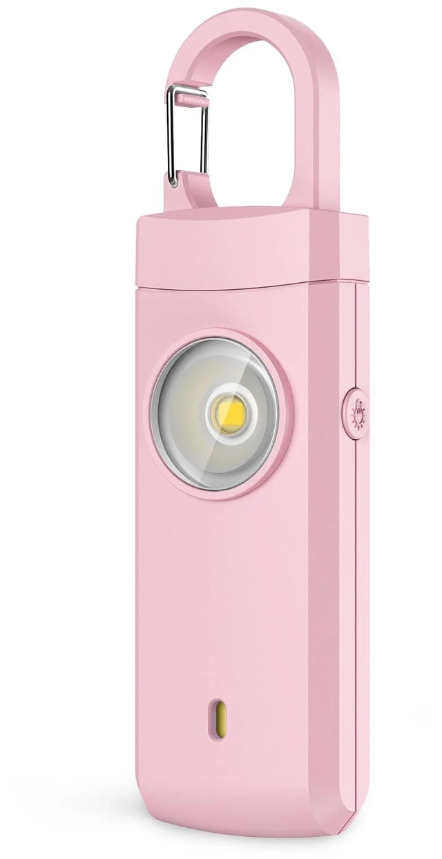 Main image of Rechargeable Personal Alarm for Women - Travel College Dorm Essentials 130dB Keychain Alarm with Flashlight, Safety Gifts for Teen Girl, Daughter, Student, Birthday Gift Stocking Stuffers, Pink